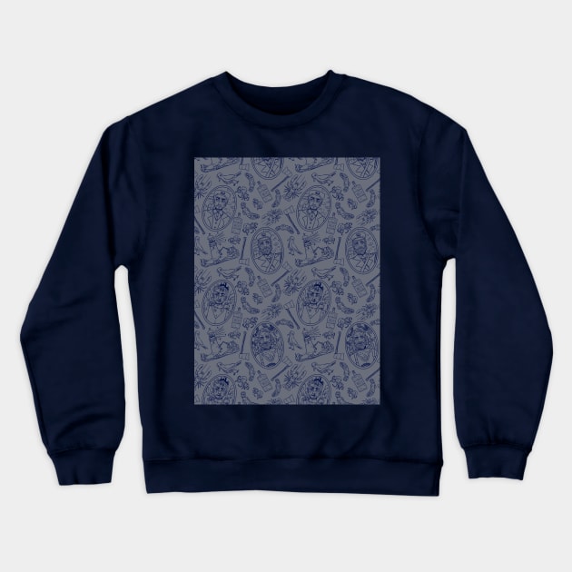 A24 The Lighthouse Repeat Pattern #2 Crewneck Sweatshirt by misnamedplants